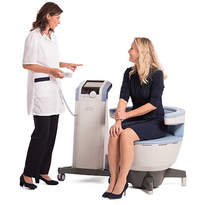 doctor with patient on chair